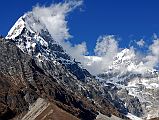 Rolwaling 05 10 Kang Nachugo Steep East Face From Just Before Tsho Rolpa The steep east face of Kang Nachugo (6735m) came into view before reaching Tsho Rolpa.